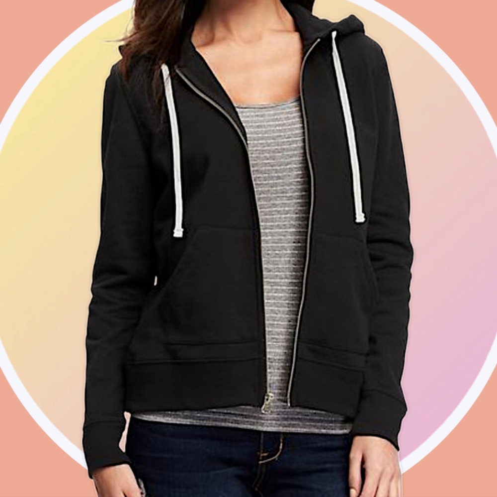 NWT Large    Zip Up Hoodie w Split Kangaroo Pockets
